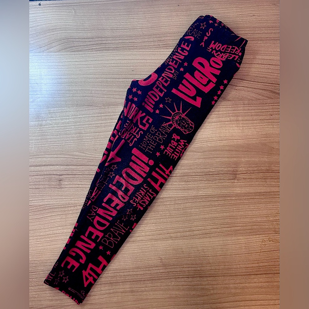 LuLaRoe kids S/M 4th of July leggings